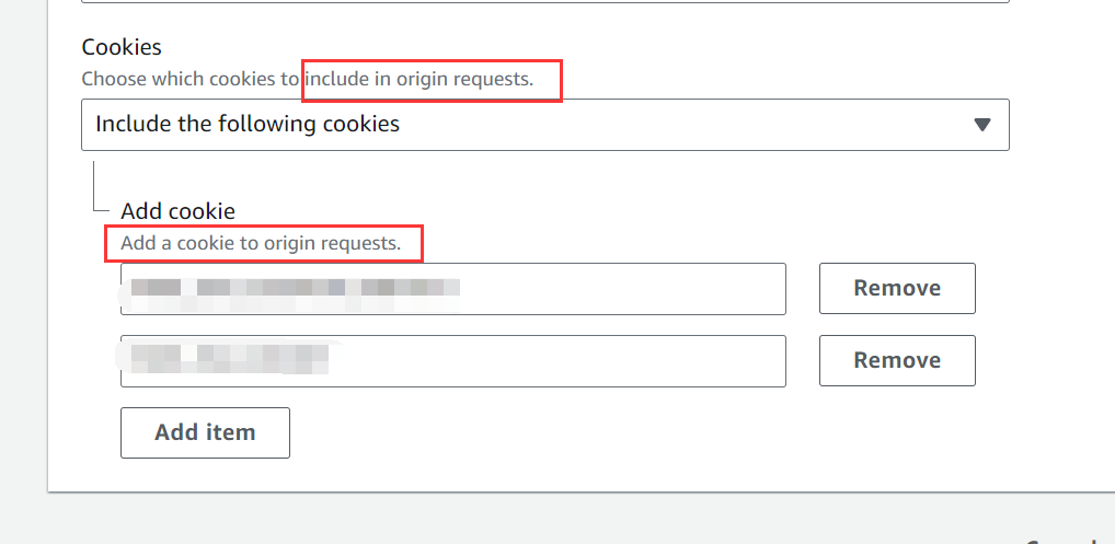 Cookies whitelist in AWS Cloudfront origin policy